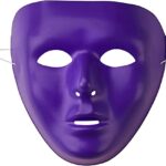 Amscan Full Face Mask, Party Accessory, Purple, 6 1/4″ x 7 3/4″