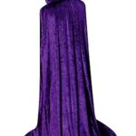 LHJ Unisex Halloween Costume Cape Hooded Velvet Cloak for Men and Womens