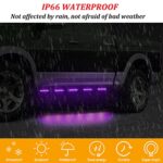 10 Pack DC 12V Smoked Purple 3.8″ 6 LED Trailer Side Marker Lights Clearance Light Bar Front Rear Signal Indicator Light Strip Waterproof Lamp for Trailer Truck Van Pickup ATV UTV RV Camper