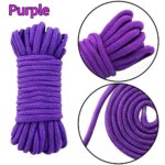 Uniyou Soft Cotton Rope 32 Feet / 10 Length 1/3 Inch Thick Durable Twisted Rope Cord for Climbing Pack Braid Home Decor(3 Pack, Purple)