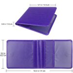 LumiMokki Car Registration and Insurance Holder, Leather Registration and Insurance Card Holder, vehicle Glove Box Organizer for Cards, Essential Document, Driver License Vehicle Paperwork (Purple)