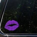 BD USA Kiss Mark Hot Lips – Car Vinyl Decal Sticker (6″ w x 4.25″ h) (Purple)